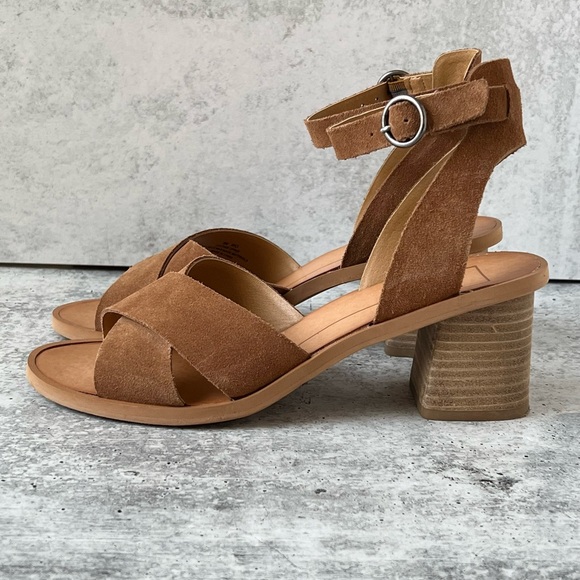 Dolce Vita Shoes - Dolce Vita Rio Tan Suede Open Toe Heel Sandals Women’s Size 8